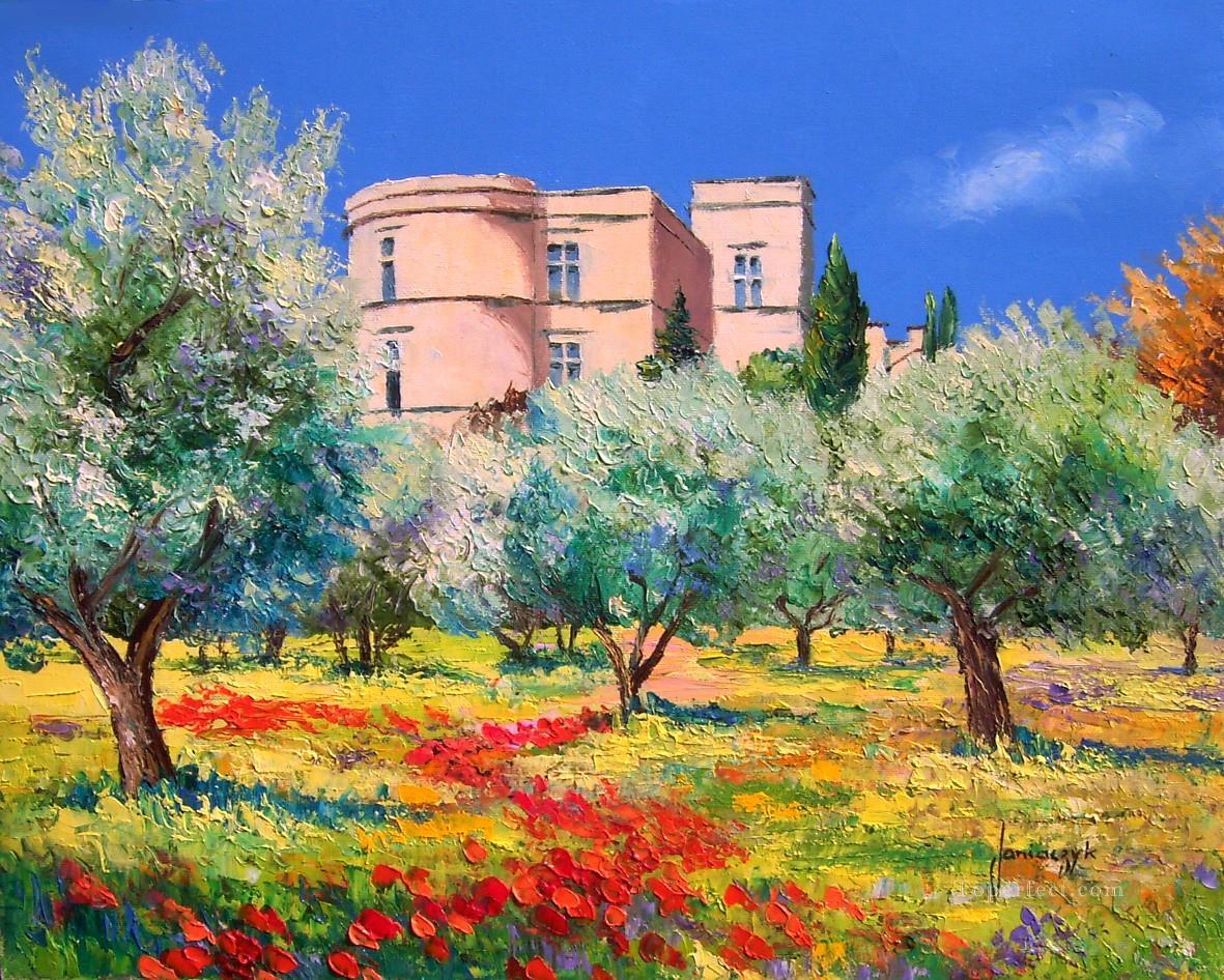 El jardín del castillo de Lourmarin Pintura al óleo
